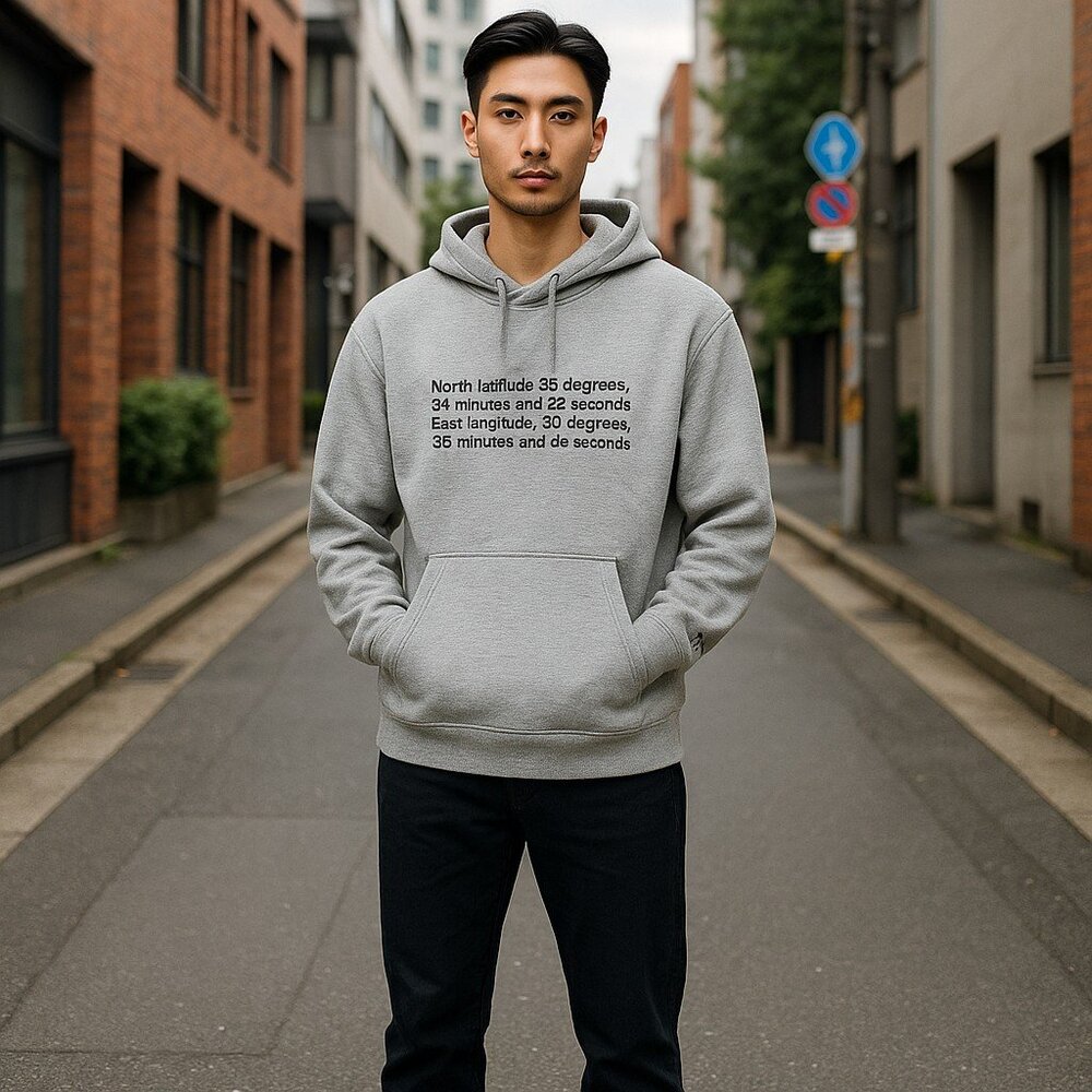 The North Face Small Gray Pullover Hoodie Coordinates Print TYM Logo flaw